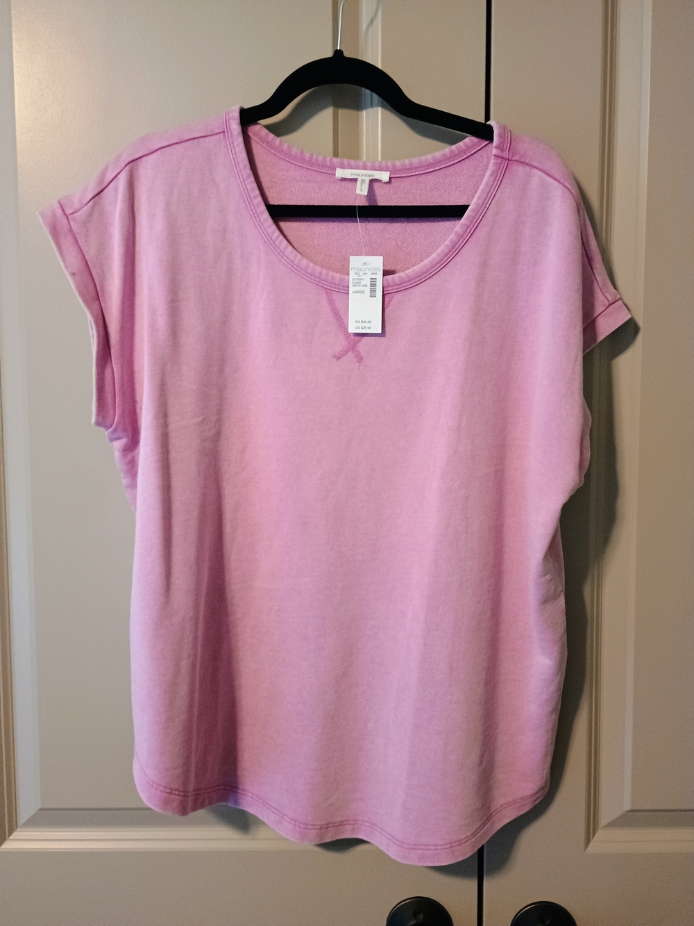 Maurices French Terry Short Sleeve Top